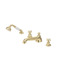 Mélangeur bain/douche 4 trous croisillons Traditional - Perrin & Rowe
