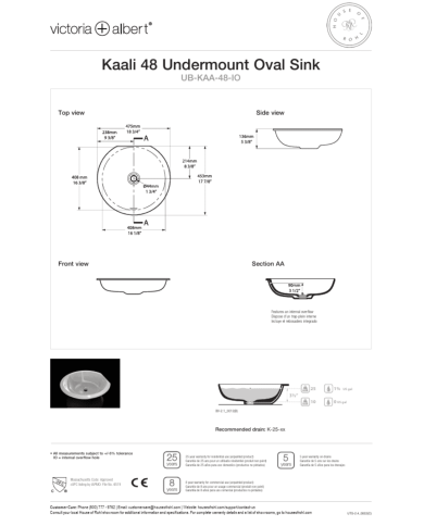 Lavabo Kaali 48 - Victoria + Albert