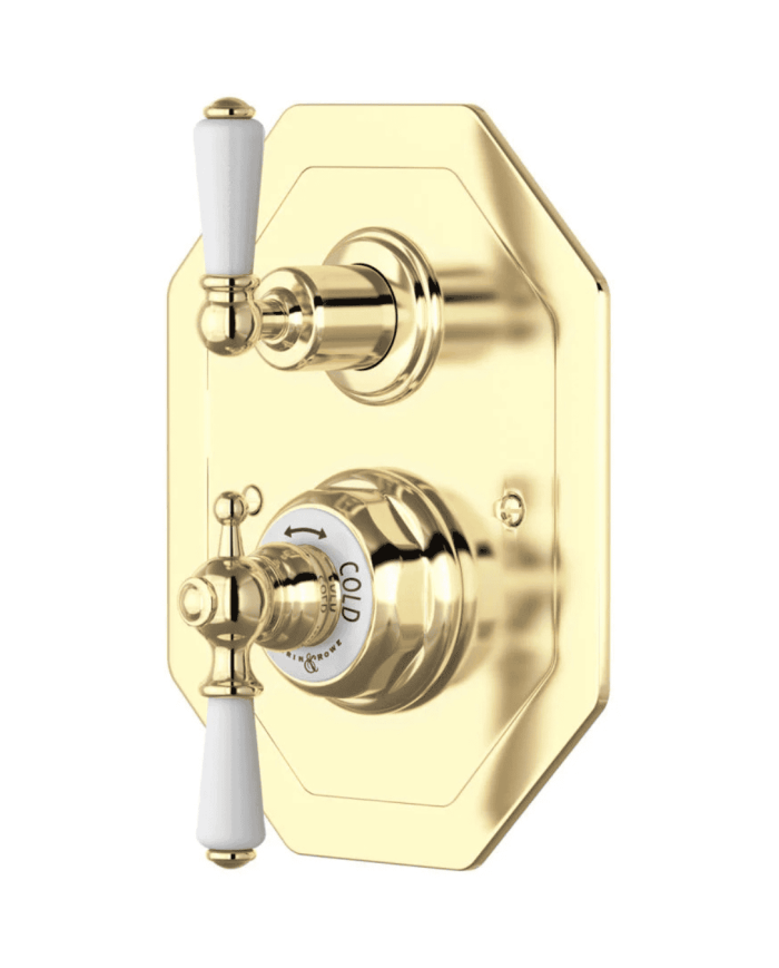 Mitigeur thermostatique encastré 2 voies Traditional - Perrin & Rowe