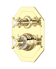 Mitigeur thermostatique encastré 2 voies croisillons Traditional - Perrin & Rowe