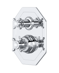 Mitigeur thermostatique encastré 2 voies croisillons Traditional - Perrin & Rowe