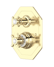 Mitigeur thermostatique encastré 2 voies croisillons Traditional - Perrin & Rowe