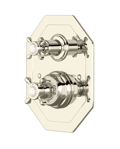 Mitigeur thermostatique encastré 2 voies croisillons Traditional - Perrin & Rowe