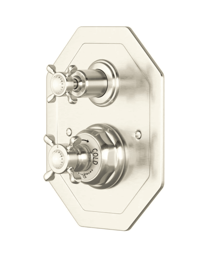 Mitigeur thermostatique encastré 2 voies croisillons Traditional - Perrin & Rowe