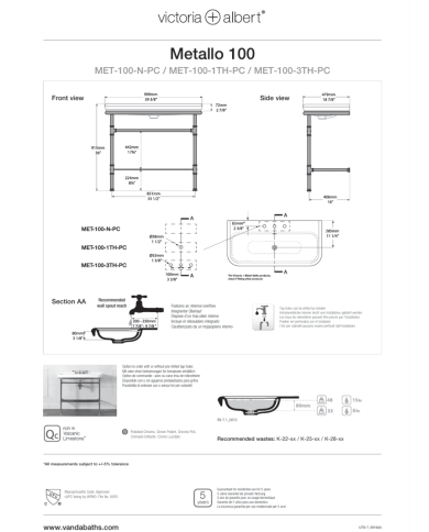 Lavabo Metallo 100 - Victoria + Albert