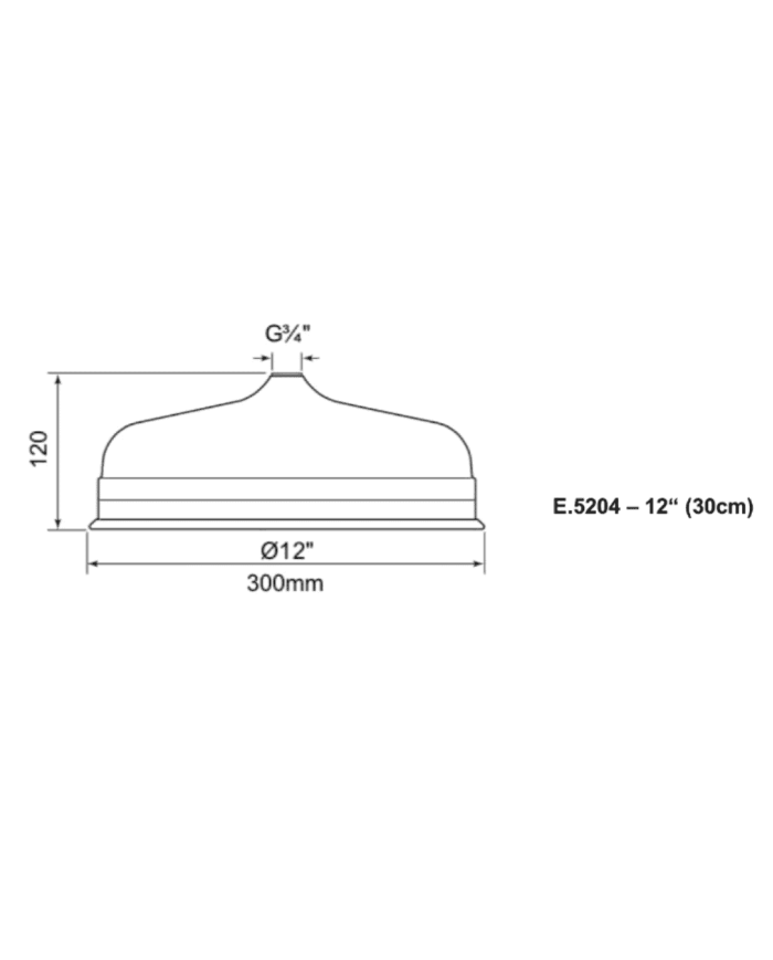 Pomme de douche 300mm Traditional - Perrin & Rowe