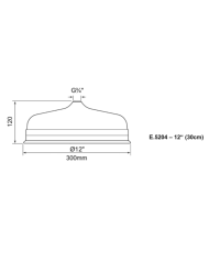 Pomme de douche 300mm Traditional - Perrin & Rowe