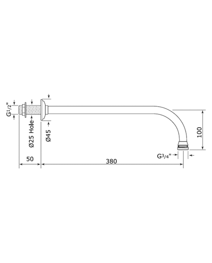 Bras de douche Traditional - Perrin & Rowe