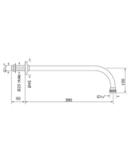 Bras de douche Traditional - Perrin & Rowe