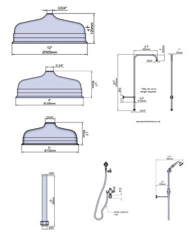Set de douche 1 Traditional - Perrin & Rowe