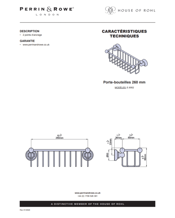 Porte-bouteilles Traditional - Perrin & Rowe