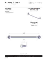Porte serviette 495mm Traditional - Perrin & Rowe