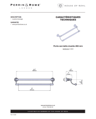 Porte-serviette double 495mm Traditional - Perrin & Rowe