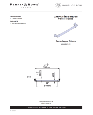 Barre d'appui 700mm Traditional - Perrin & Rowe