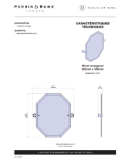 Miroir octogonal 625mm Traditional - Perrin & Rowe