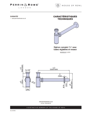 Siphon complet 1/4" droit - Perrin & Rowe