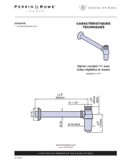 Siphon complet 1/4" Traditional - Perrin & Rowe