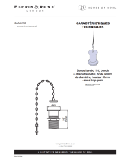 Bonde lavabo 1/4" à chainette - Perrin & Rowe