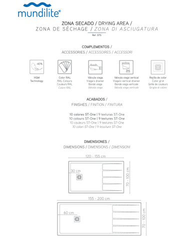 Receveur de douche ZONA SECADO - Mundilite