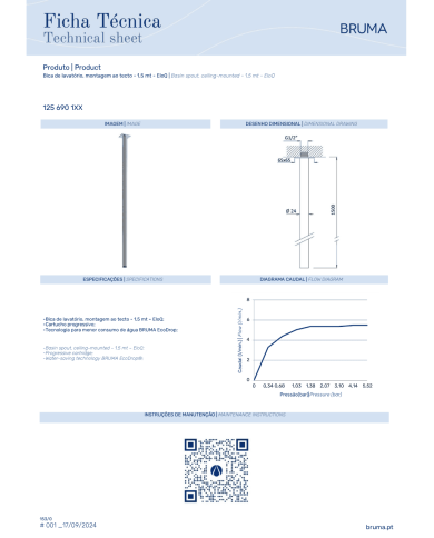 Bec pour lavabo vertical Breeze - Bruma