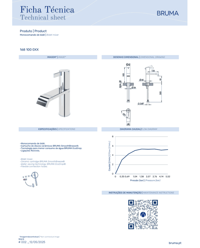 Mitigeur bidet Breeze - Bruma