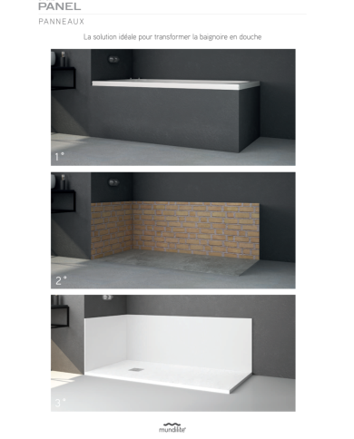 Panneau mural PUR Habillage mural pour douche - Mundilite
