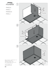 Panneau mural PUR Habillage mural pour douche - Mundilite