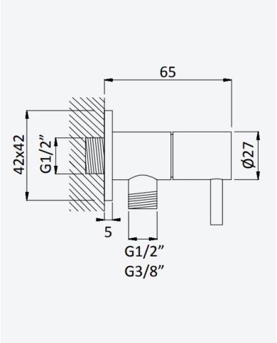 Robinet d'équerre 3/8" Breeze - Bruma