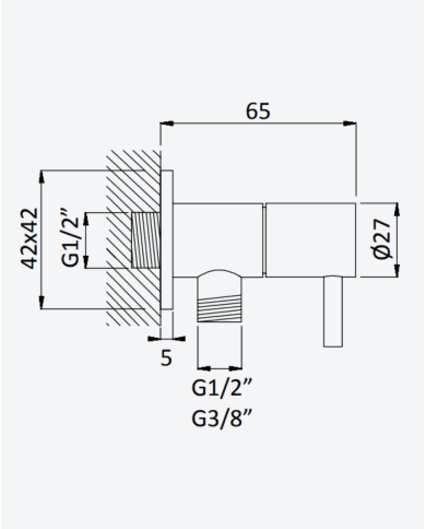 Robinet d'équerre 1/2" Breeze - Bruma