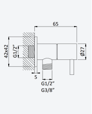 Robinet d'équerre 1/2" Breeze - Bruma