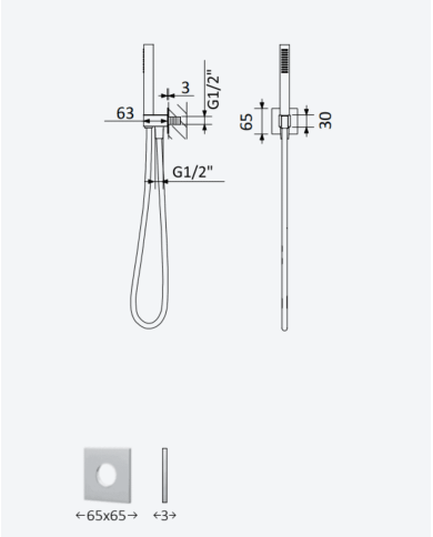 Garniture de douche Adamastor - Bruma