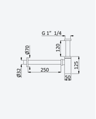 Siphon 11/4" Adamastor - Bruma