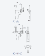 Robinet pour bidet / WC Avalon - Bruma