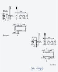 Mitigeur thermostatique et douchette Avalon - Bruma