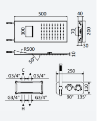 Thermostatique kit douche Avalon - Bruma