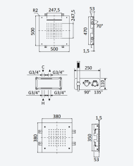 Thermostatique douche encastré Avalon - Bruma