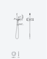 Garniture douche avec coude Avalon - Bruma