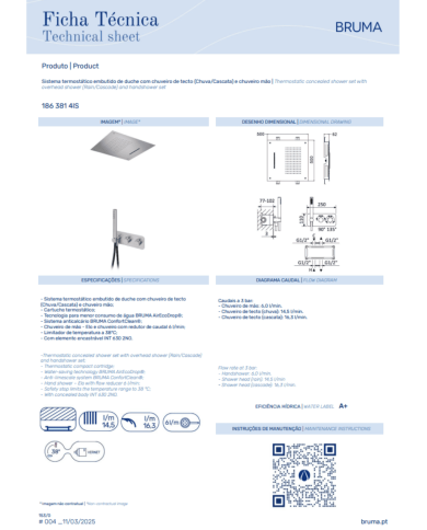 Thermostatique kit douche X-Alpha - Bruma