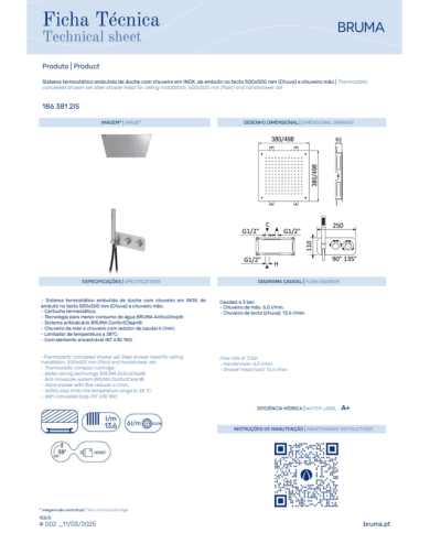 Thermostatique kit douche X-Alpha - Bruma