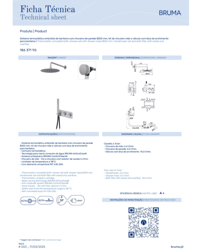 Kit de bain - douche X-Alpha 2 - Bruma