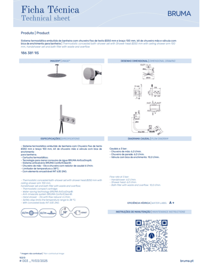 Kit de bain - douche X-Alpha 2 - Bruma
