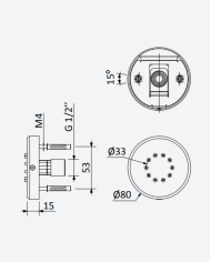 Douchette latérale orientable X-Alpha - Bruma