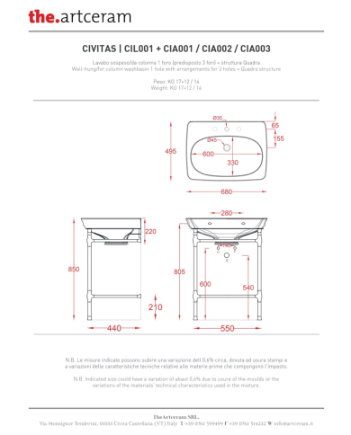 Lavabo avec colonne Civitas - The.artceram