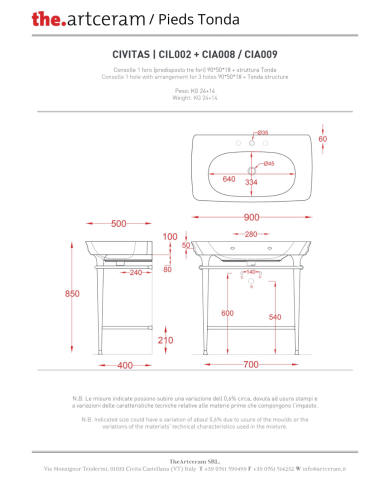 copy of Lavabo avec colonne Civitas - The.artceram