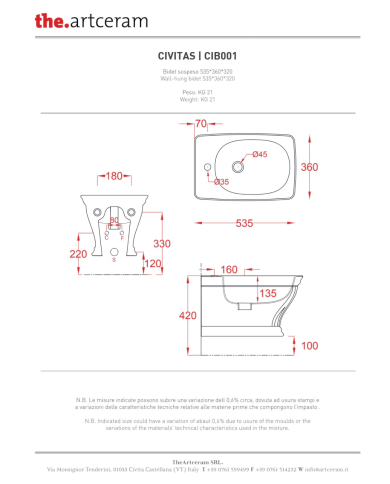 copy of Lavabo avec colonne Civitas - The.artceram