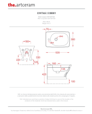 Bidet suspendu 36x54cm Civitas - The.artceram