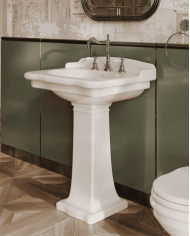 Lavabo 68cm colonne / pieds métalliques Hermitage - The.artceram