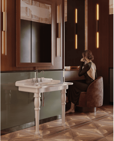 copy of Lavabo avec colonne Civitas - The.artceram