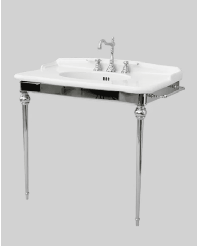 Lavabo 92cm pieds métalliques / céramique Hermitage - The.artceram