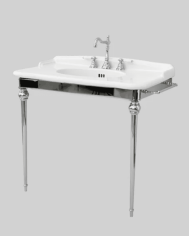 Lavabo 92cm pieds métalliques / céramique Hermitage - The.artceram